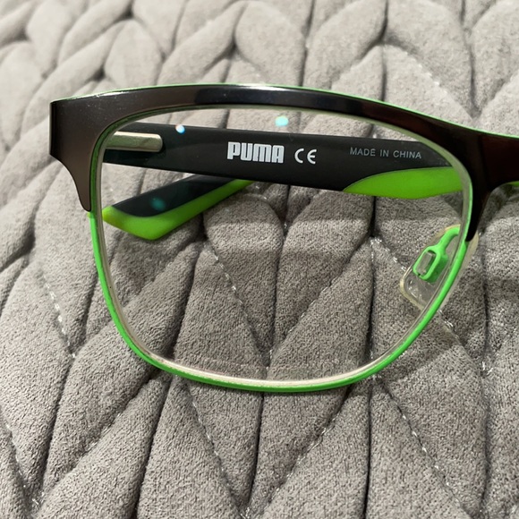 Puma glasses /puo1110-004 gunmetal-neon green blk - Picture 2 of 7